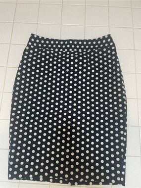 Loft Polka Dot Pencil Skirt